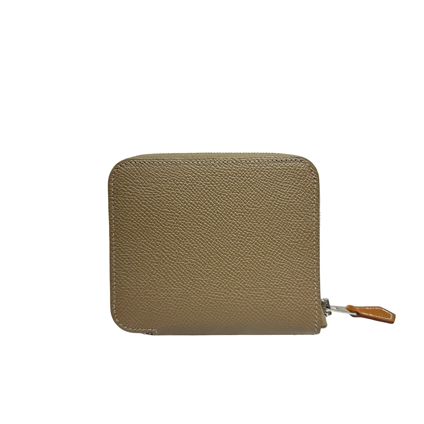 Unused HERMÈS SILK IN COMPACT Wallet Grey PHW