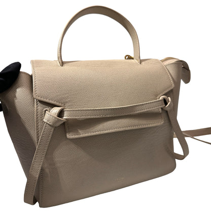 Used Céline Belt Cross Body Bag Beige