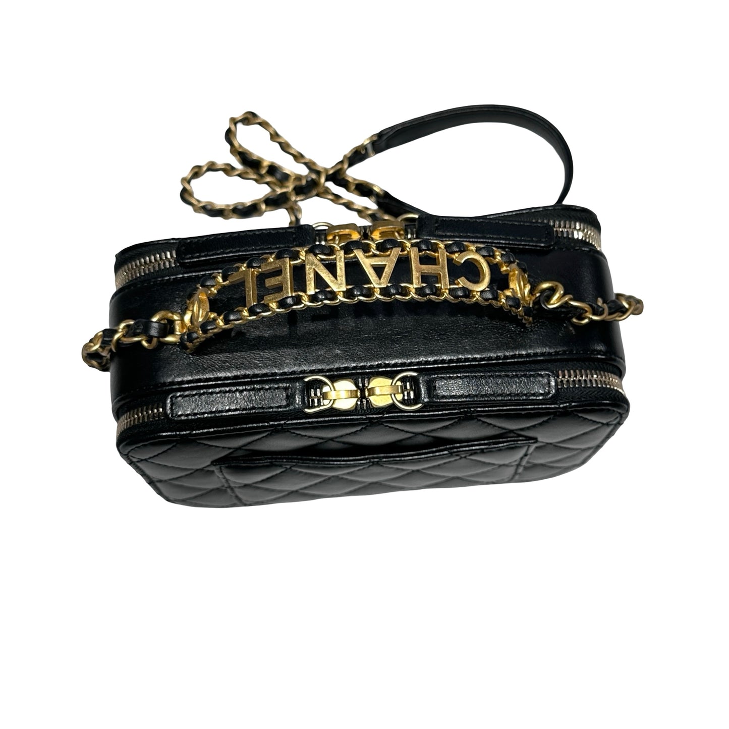 Used CHANEL Camera Bag Black GHW