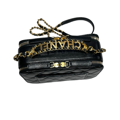Used CHANEL Camera Bag Black GHW