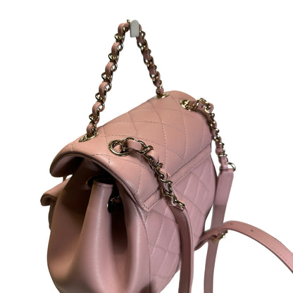 Brand New CHANEL Quilted Calfskin Duma Backpack Pink Gold