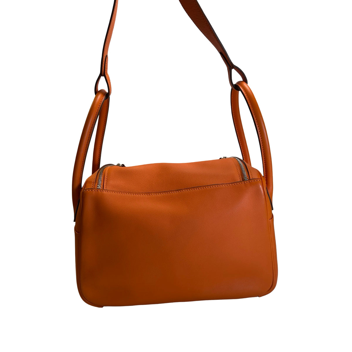 Used HERMES Lindy 26 Crossbody Bag Orange