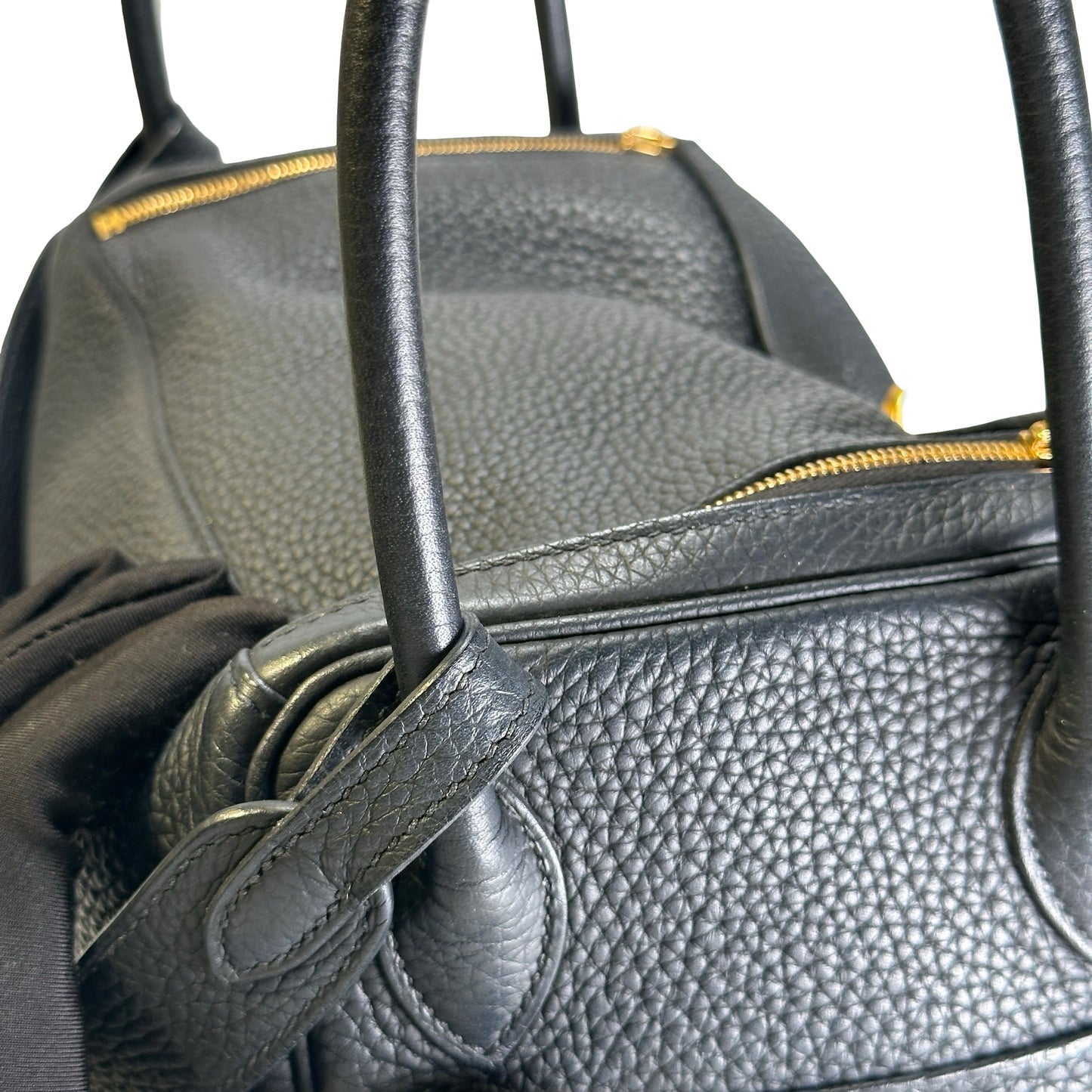 Used HERMES Tc Lindy 26 Shoulder Bag Black Ghw