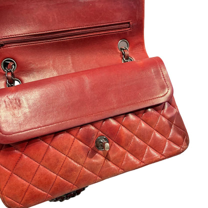 Used CHANEL Quilted Classic Flap Chain Shoulder Bag Red