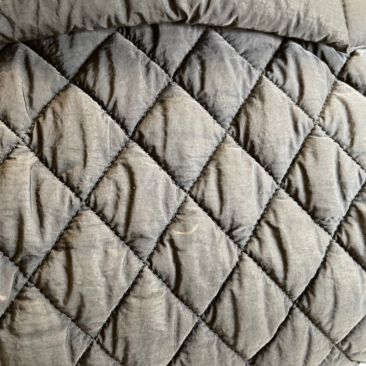 Used CHANEL Quilted Nylon Coco Cocoon Travel Bag Black PHW