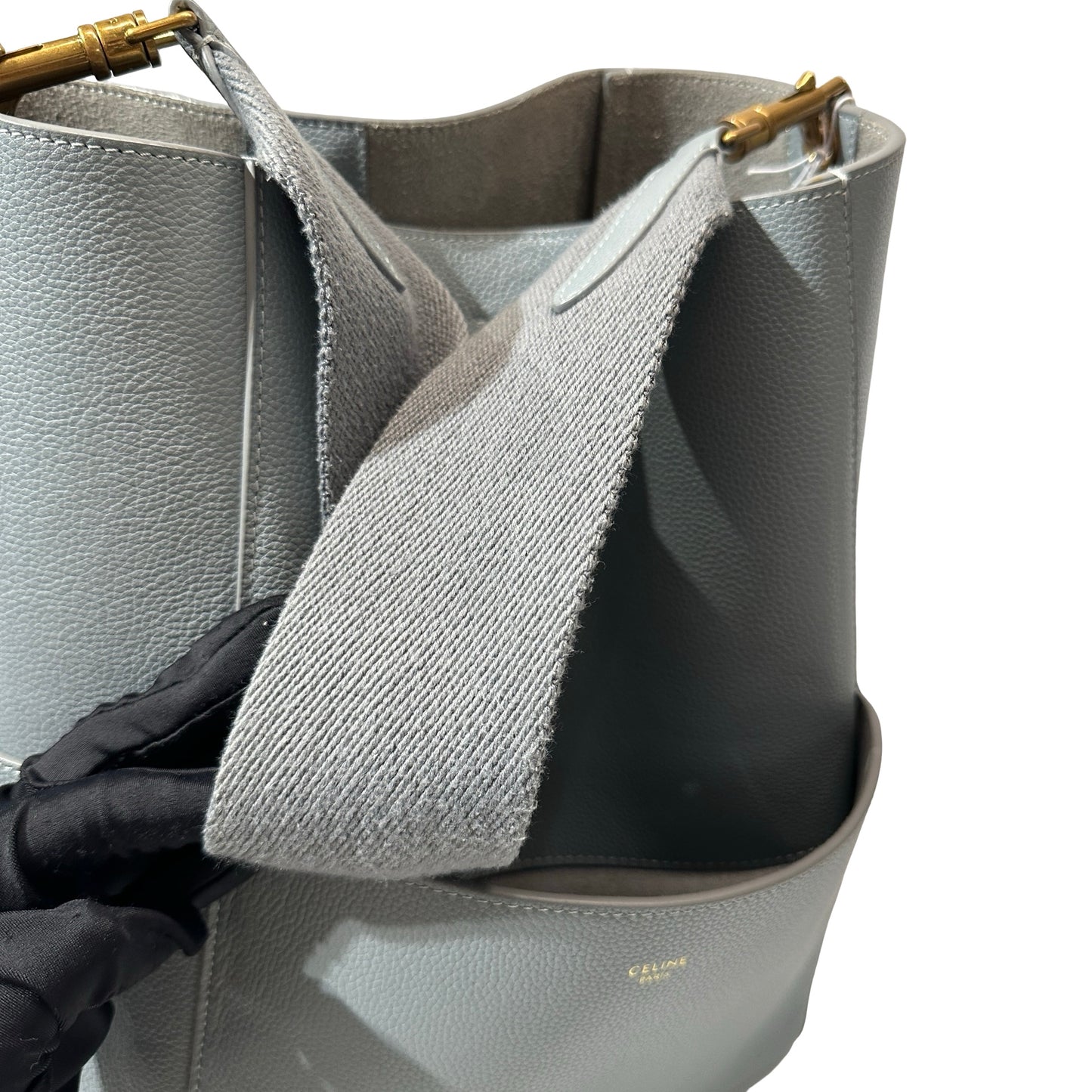 Used CÉLINE Shoulder Grey GHW Shoulder Bag