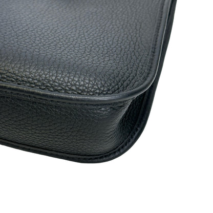 Used HERMES Clemence Evelyne Crossbody Bag Black