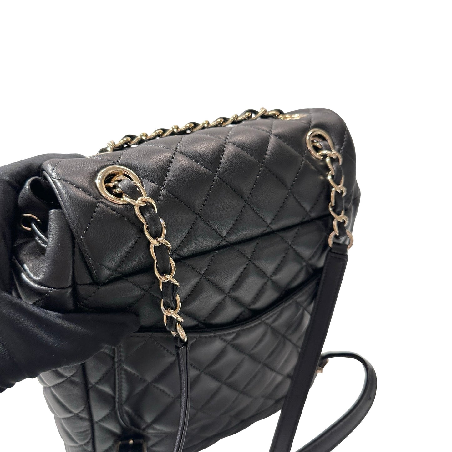 Used CHANEL Lambskin Leather Backpack