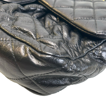 Used CHANEL Quilted Leather Quilted Bag Chain Shoulder Bag Black