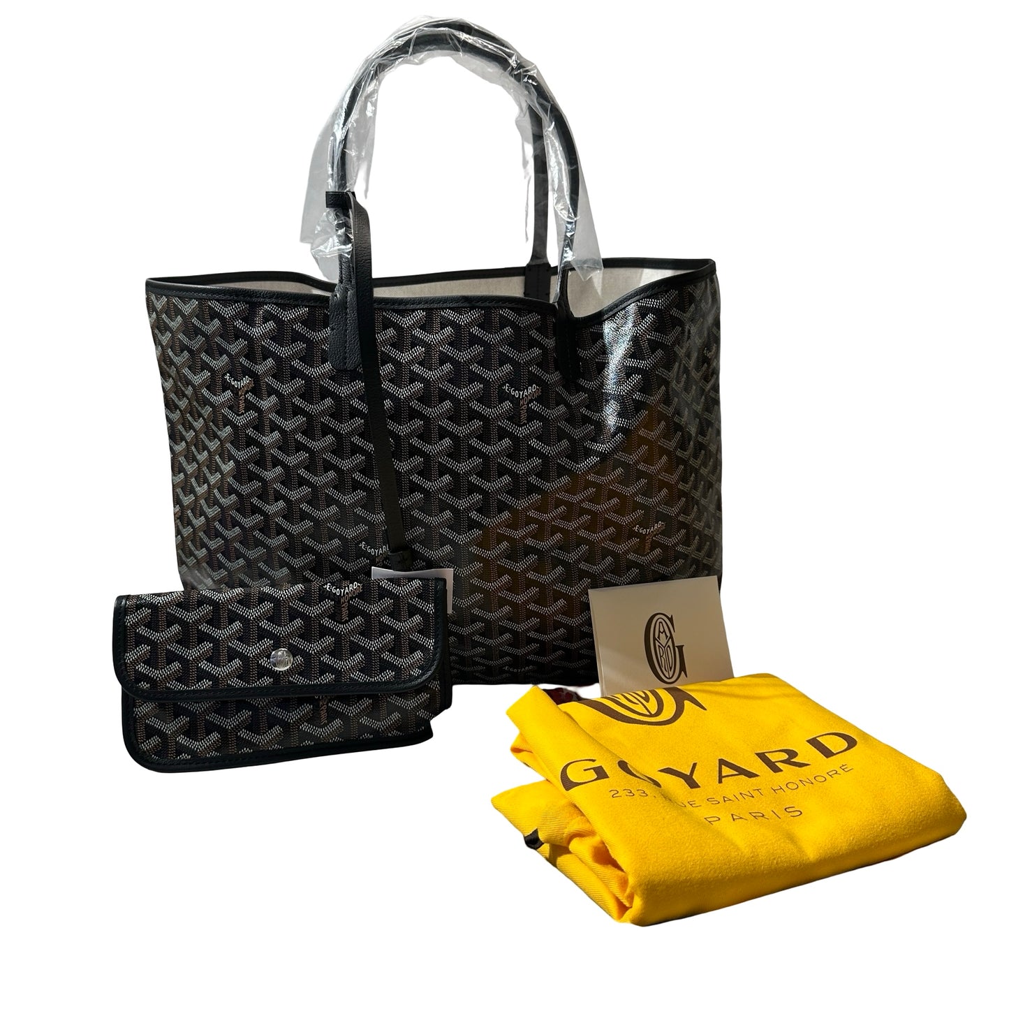 New GOYARD Tote PM Shoulder Bag Black PHW