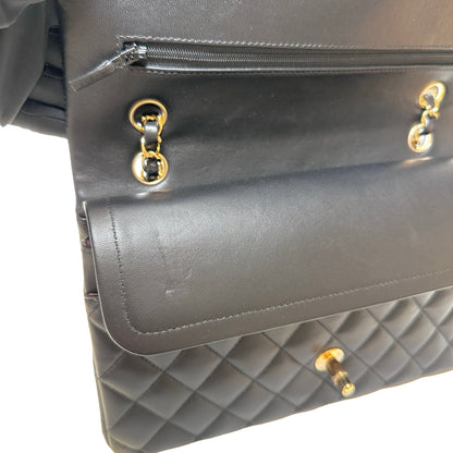 Used CHANEL Lambskin CF 25 Clambskin Chain Shoulder Bag Black