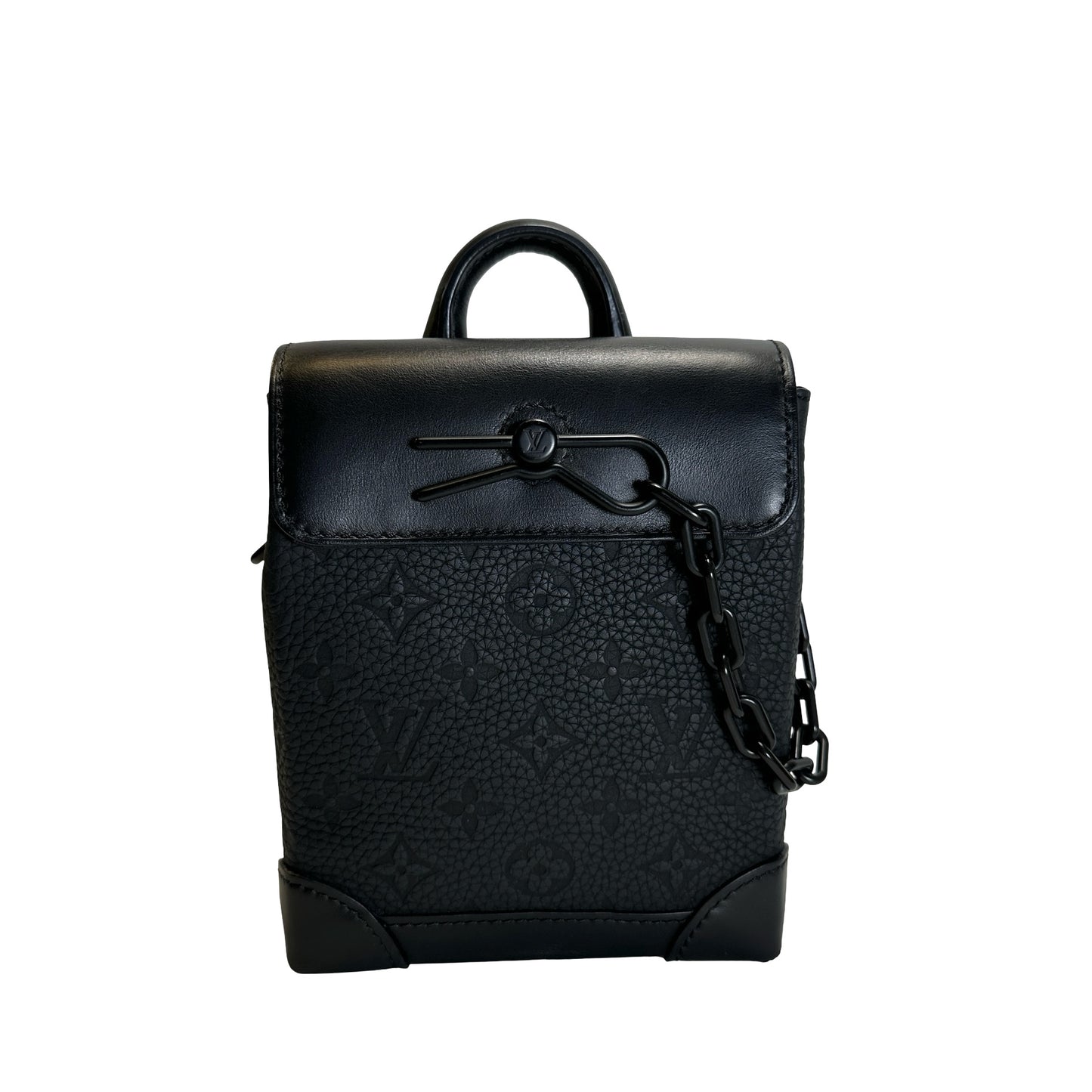 Used LOUIS VUITTON Monogram Leather Shoulder bag Backpack Black