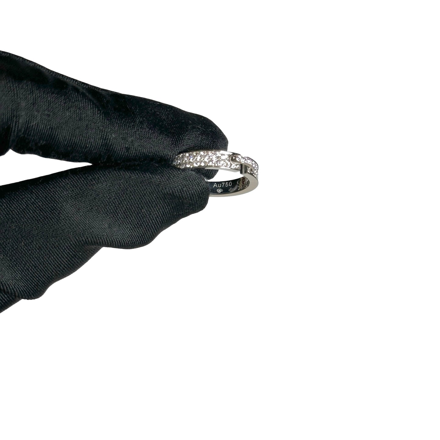 Used CHAUMET White Gold Ring Liens Evidence Pared XS RHODIGM Diamond Ring Silver