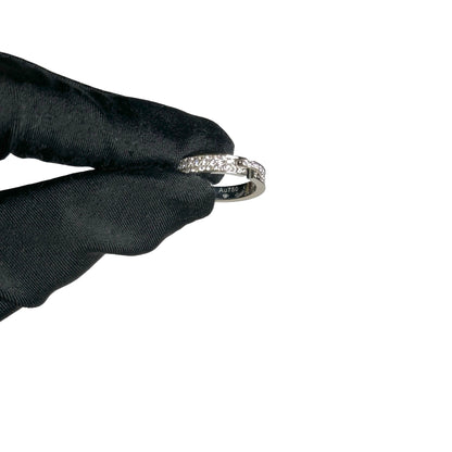 Used CHAUMET White Gold Ring Liens Evidence Pared XS RHODIGM Diamond Ring Silver