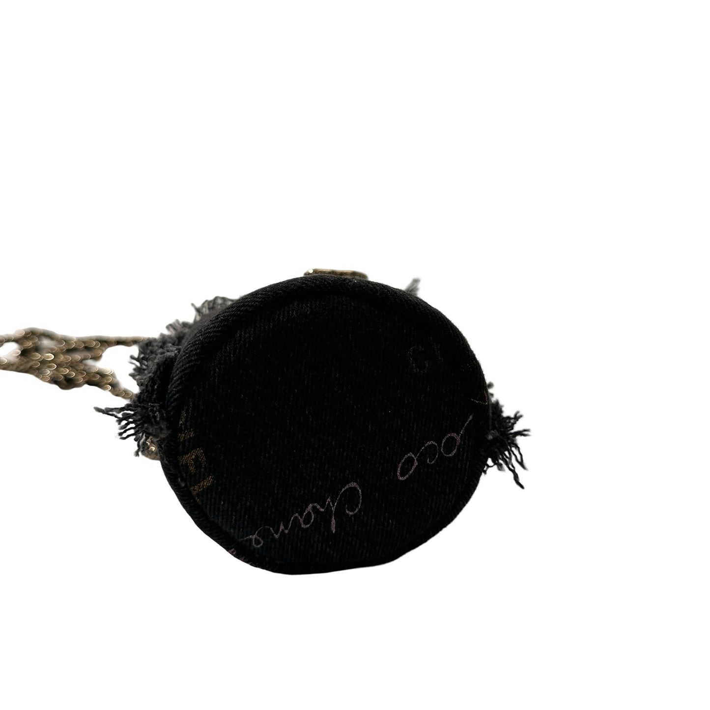 Used CHANEL Denim Bucket Bucket Bag Black GHW