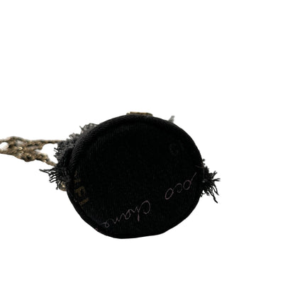 Used CHANEL Denim Bucket Bucket Bag Black GHW