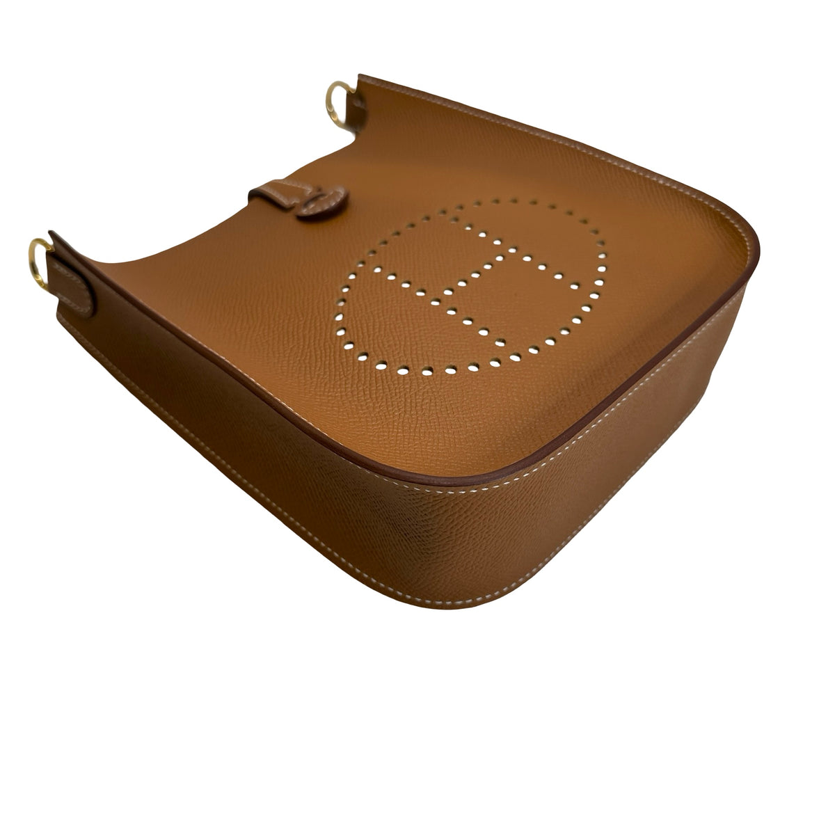 Brand New HERMES Clemence Evelyne Crossbody Bag Gold