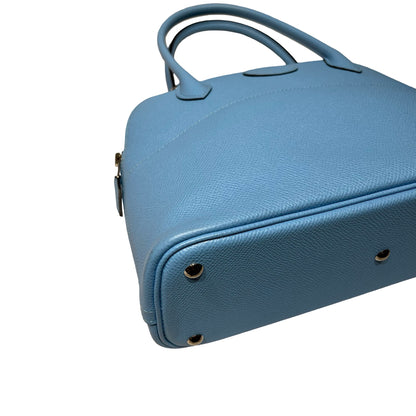 Used HERMÈS BOLIDE 27 Two Way Shoulder Bag Blue PHW