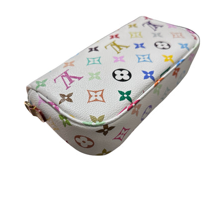Used LOUIS VUITTON Ivy Clutch White Multicolor GHW