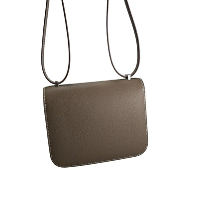 Brand New HERMES Epsom Mini Constance Shoulder Bag Etoupe PHW
