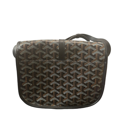 Used GOYARD Canvas SAC BELVEDERE Cross Body Bag Brown Black
