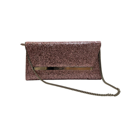 Used JIMMY CHOO Glitter Glitter Bag Clutch Pink