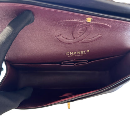 Used CHANEL Lambskin CF25 Shoulder Bag Black