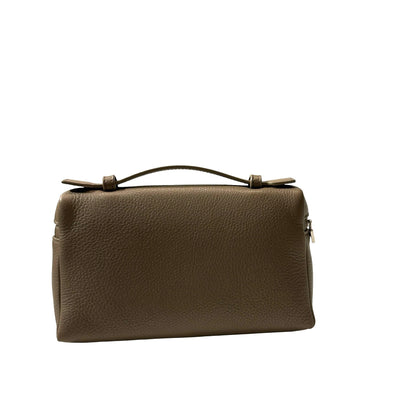 Used LORO PIANA LP 19 Cross Body Bag Grey PHW