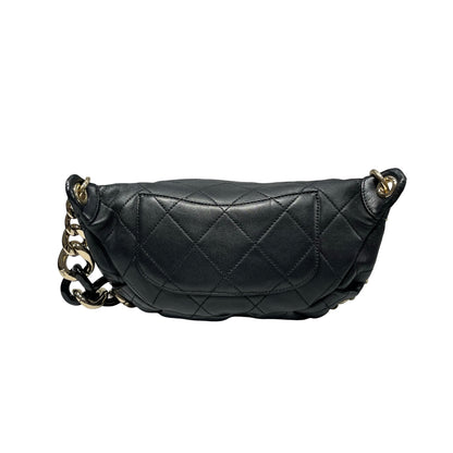Used CHANEL Belt bag Black GHW