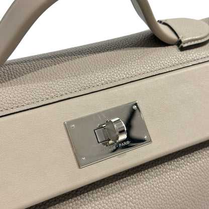 Used HERMES Taurillon Maurice Veau Swift 24/24 Handbag Gris Asphalte Gris
