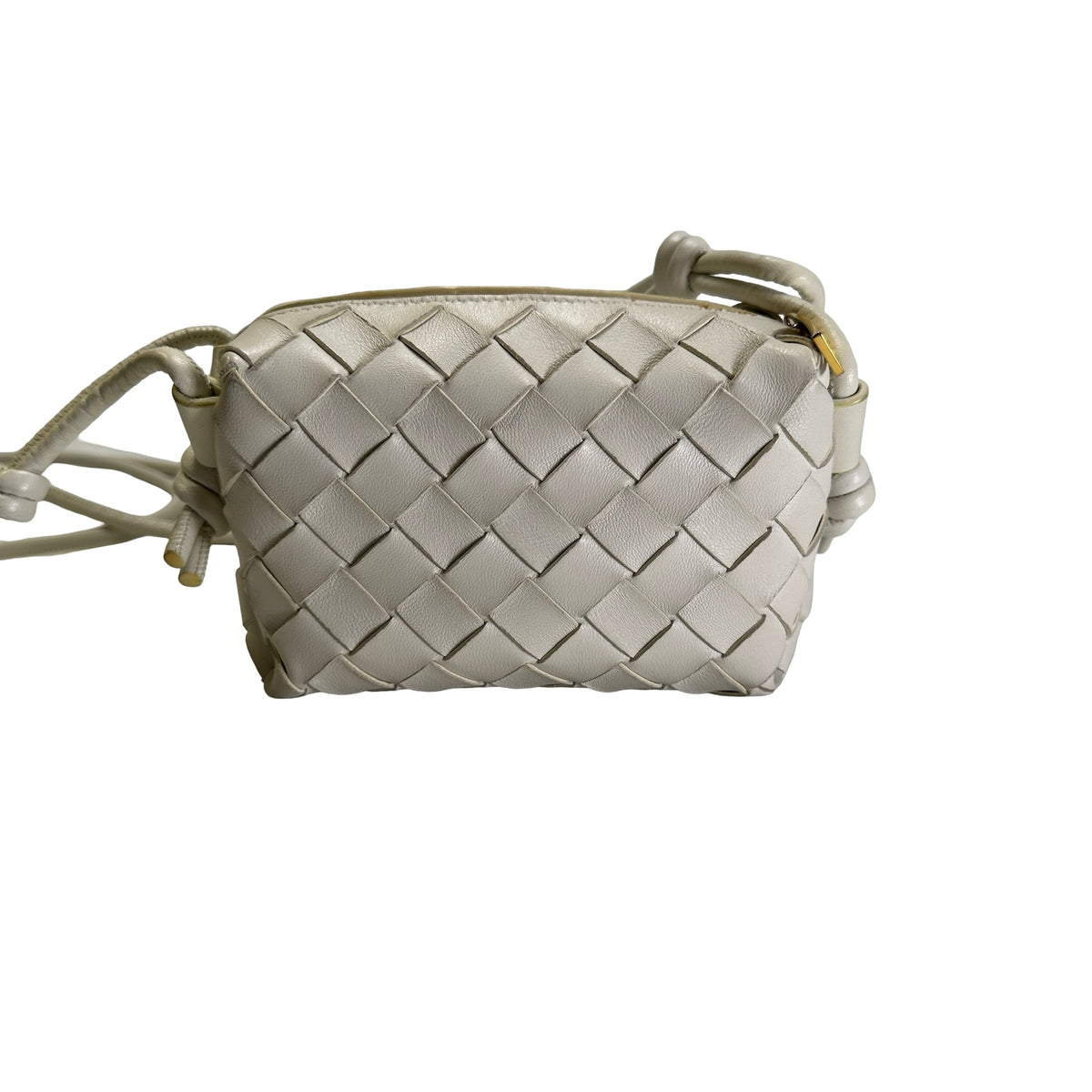 Used BOTTEGA VENETA Intrecciato Mini Loop Camera Bag Mini Bag White