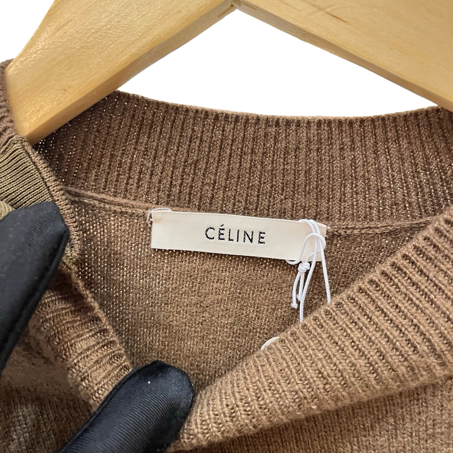 Used CÉLINE Cashmere Wool Sweater Clothes Brown