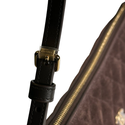 Brand New CHANEL Quilted Suede Quilted Suede Shoulder Bag Shoulder Bag Brown GHW