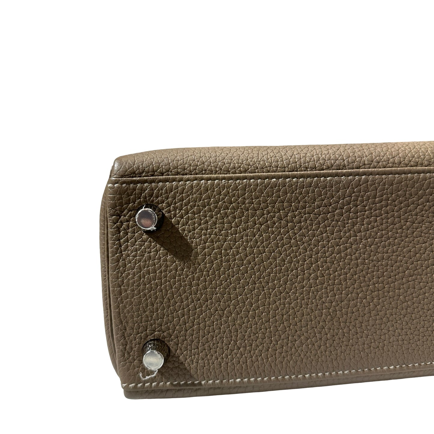 Used HERMÈS Kelly 25 Two Way Shoulder Bag Etoupe (18) PHW