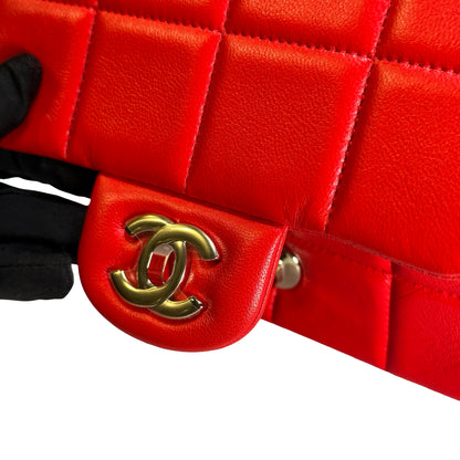 Used CHANEL Mini Flap 17cm Cross body bag Red PHW