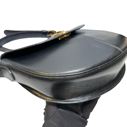 Used DIOR Epi Leather Vintage cross body Shoulder Bag Black GHW