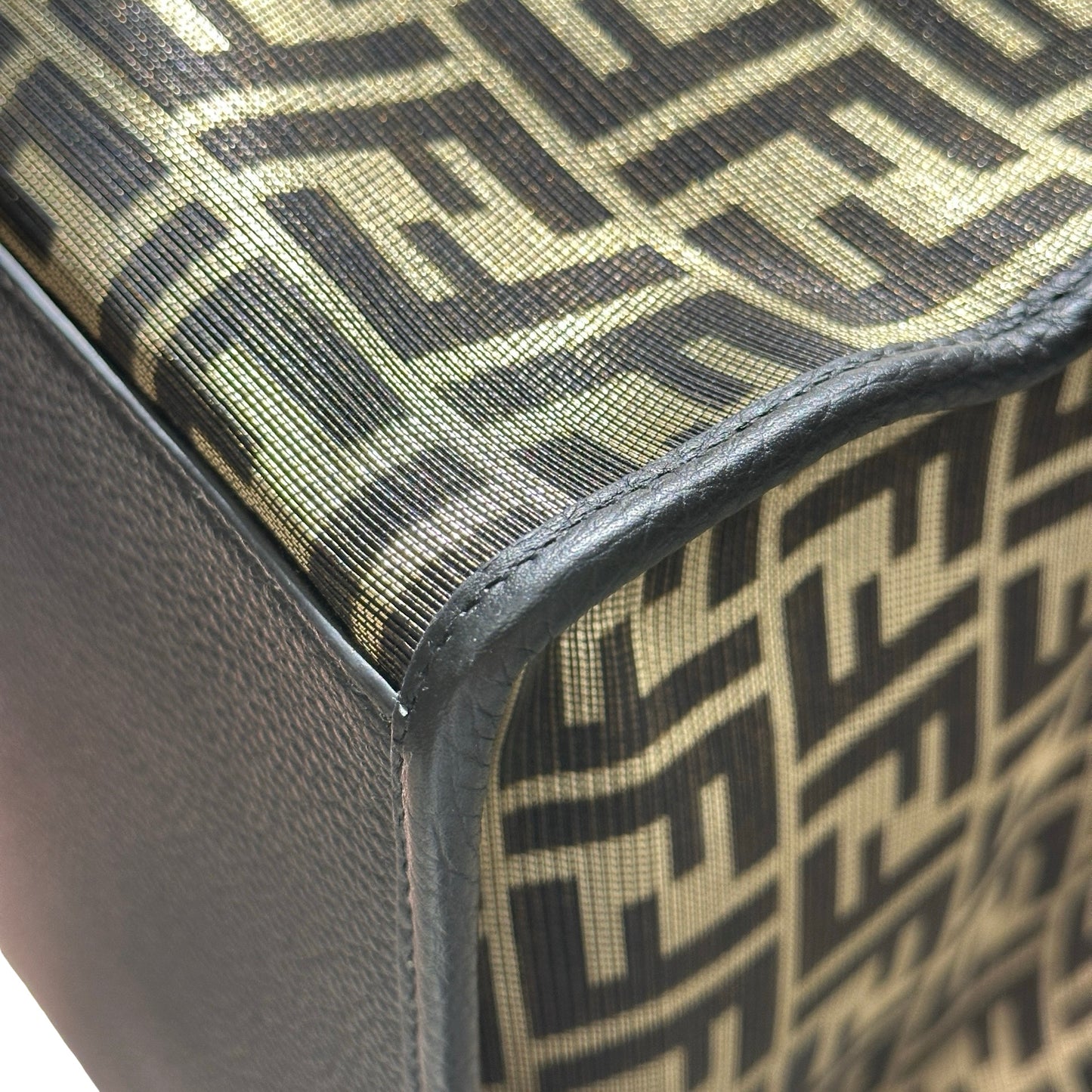 Used FENDI Travel Bag Multi colour Brown Gold