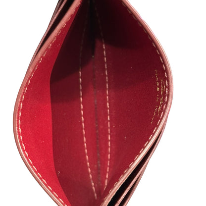 CARTIER Leather Must de Cartier Double Card case Burgundy