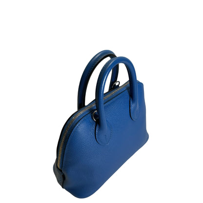 Used HERMES Epsom leather Bolide Mini Handbag Blue