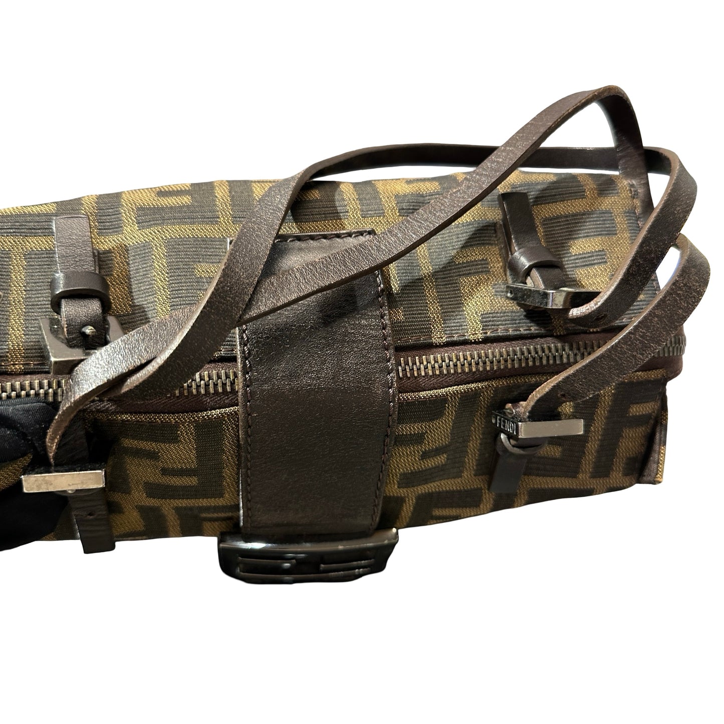 Used FENDI Vintage Shoulder Shoulder Bag Brown PHW