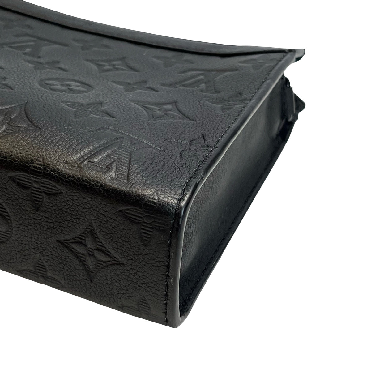 Used LOUIS VUITTON Monogram Empreinte Pochette Cle Clutch Black