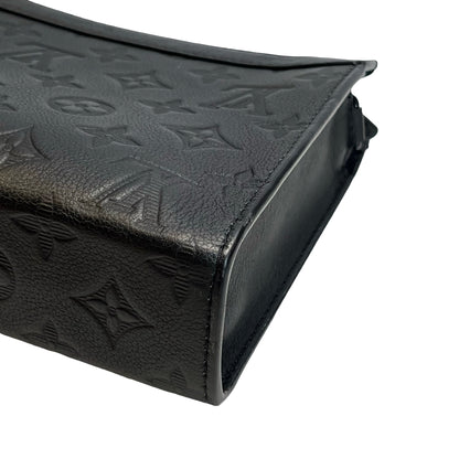 Used LOUIS VUITTON Monogram Empreinte Pochette Cle Clutch Black