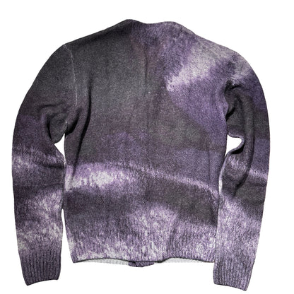 Unused HERMÈS Reflets Equestres Buttoned Cardigan Clothes Purple