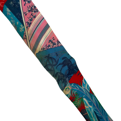 Used HERMES Silk Twilly Red Blue