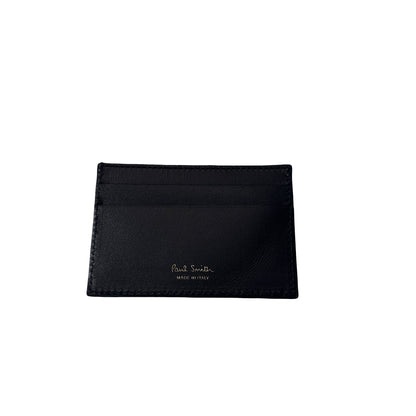 Used PAUL SMITH Calfskin Leather Cardholder Card holder Navy Blue
