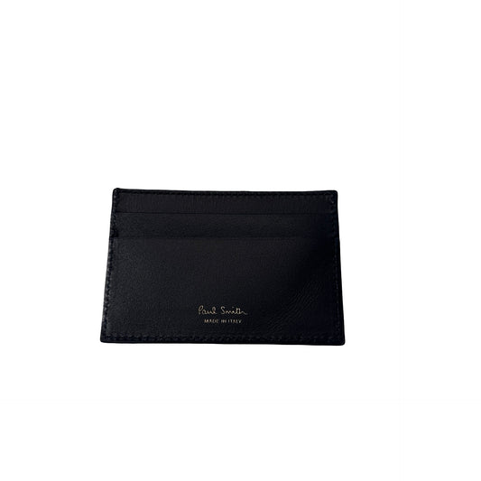 Used PAUL SMITH Calfskin Leather Cardholder Card holder Navy Blue