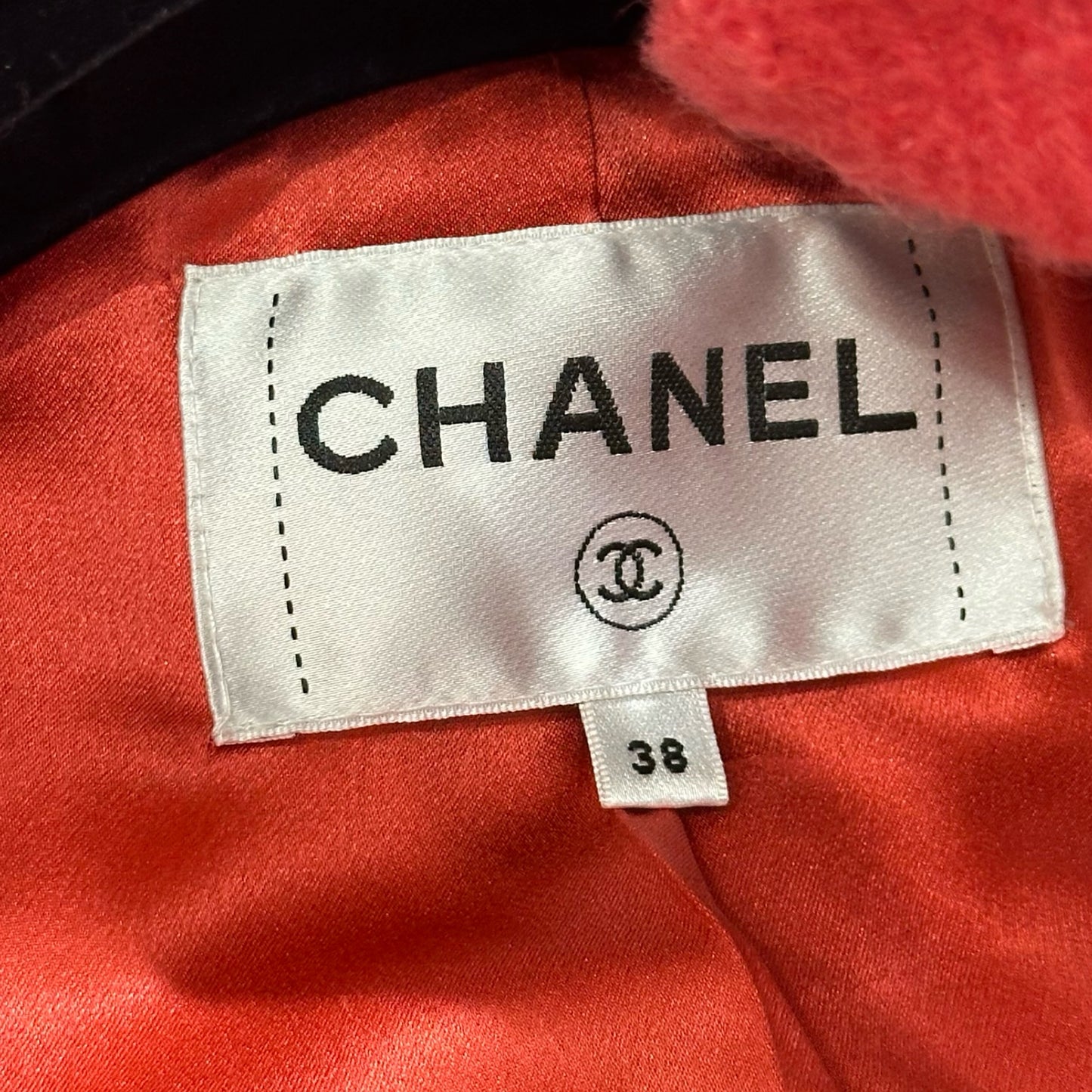 Used CHANEL Tweed Tweed Jacket Jacket Pink