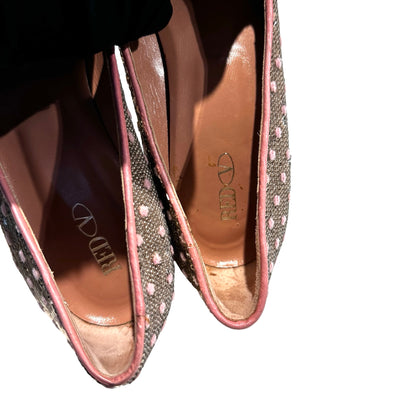 Used Valentino Heels Heels Silver Gray Pink