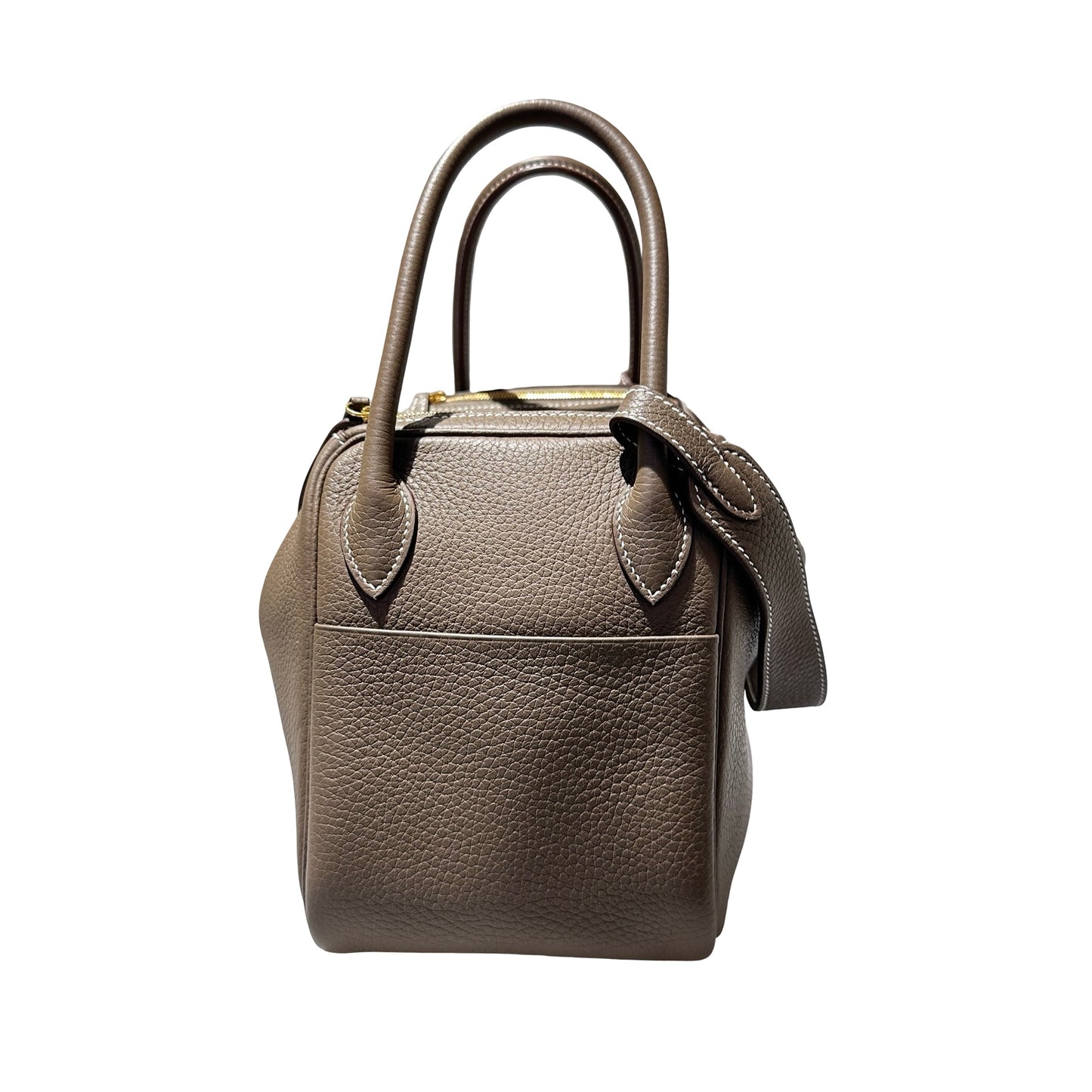 Used HERMÈS Lindy 26 Handbag Etoupe (18) GHW