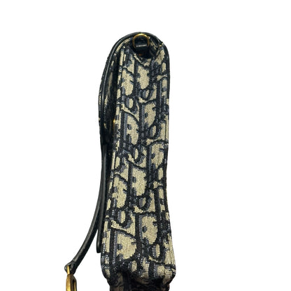 Used DIOR Canvas PHONE Cross Body Bag Navy Blue